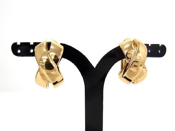1円 ■美品■ ChristianDior クリスチャンディオール クリップ式 イヤリング アクセサリー レディース ゴールド系 AN6889