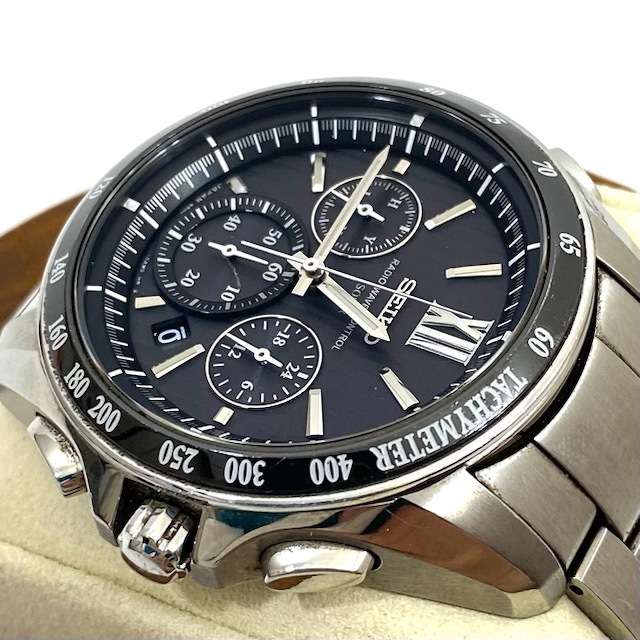 1円～ 箱付き 正規稼働品 SEIKO セイコー ブライツ 8B82-0AL0 クロノ