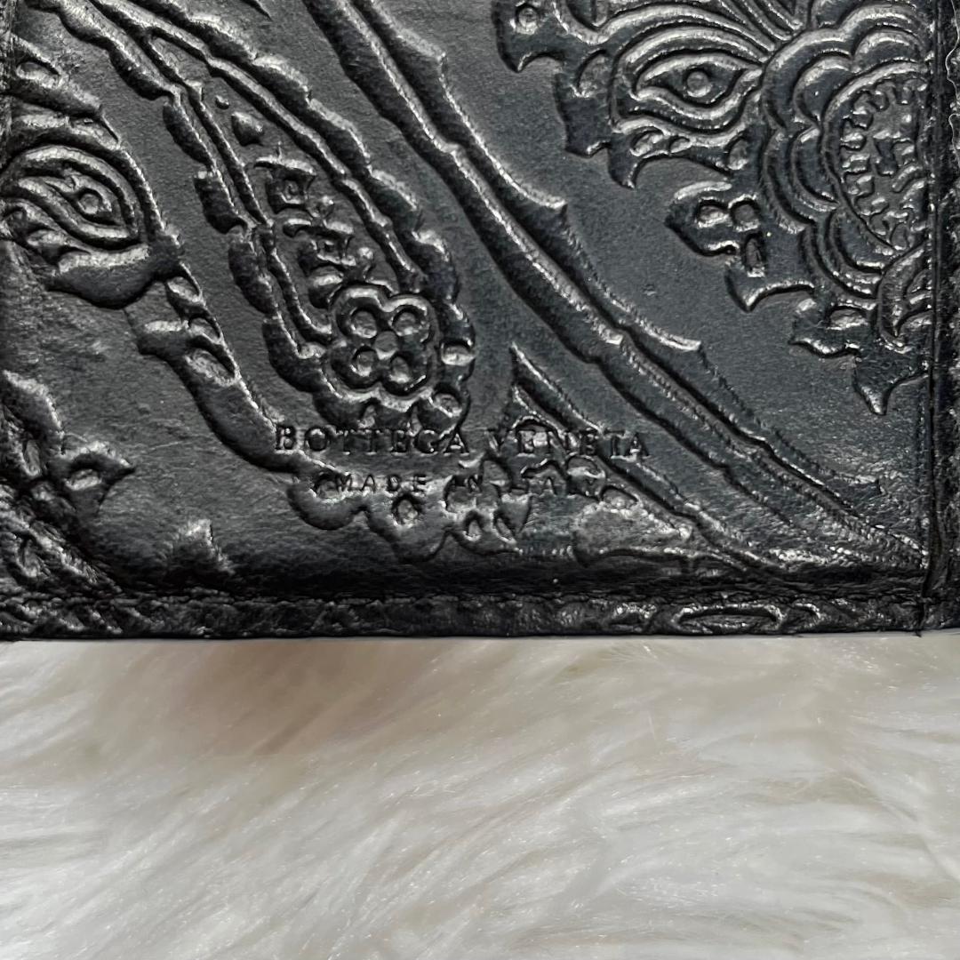 珍品 BOTTEGA VENETA ボッテガ 折財布 イントレチャート ペイズリー