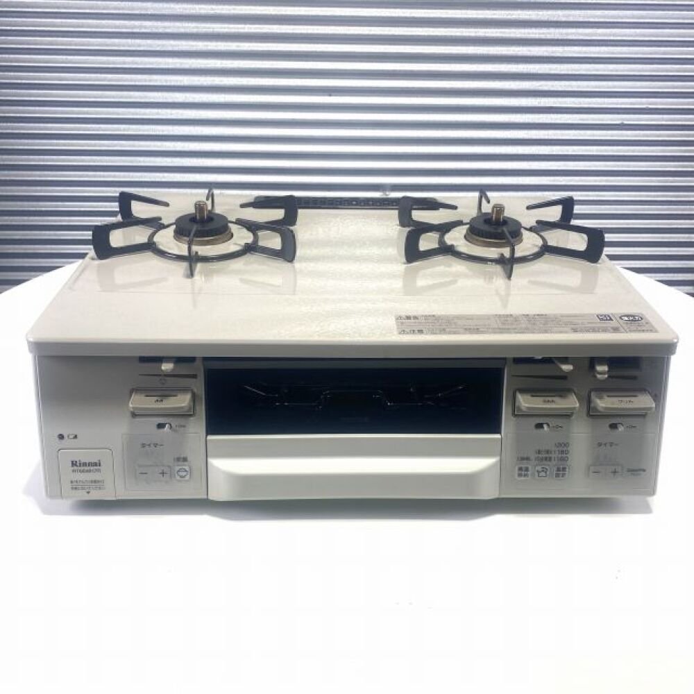 中古 Rinnai リンナイ LAKUCIE fine ガスコンロ ガステーブル RT66WH7R 