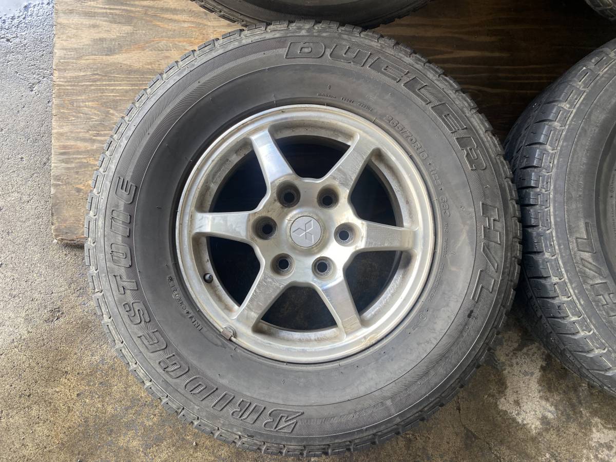 岩手発!! 三菱純正AW 16×7J +46 6穴 PCD139.7 BS DUELER H/L 2013年