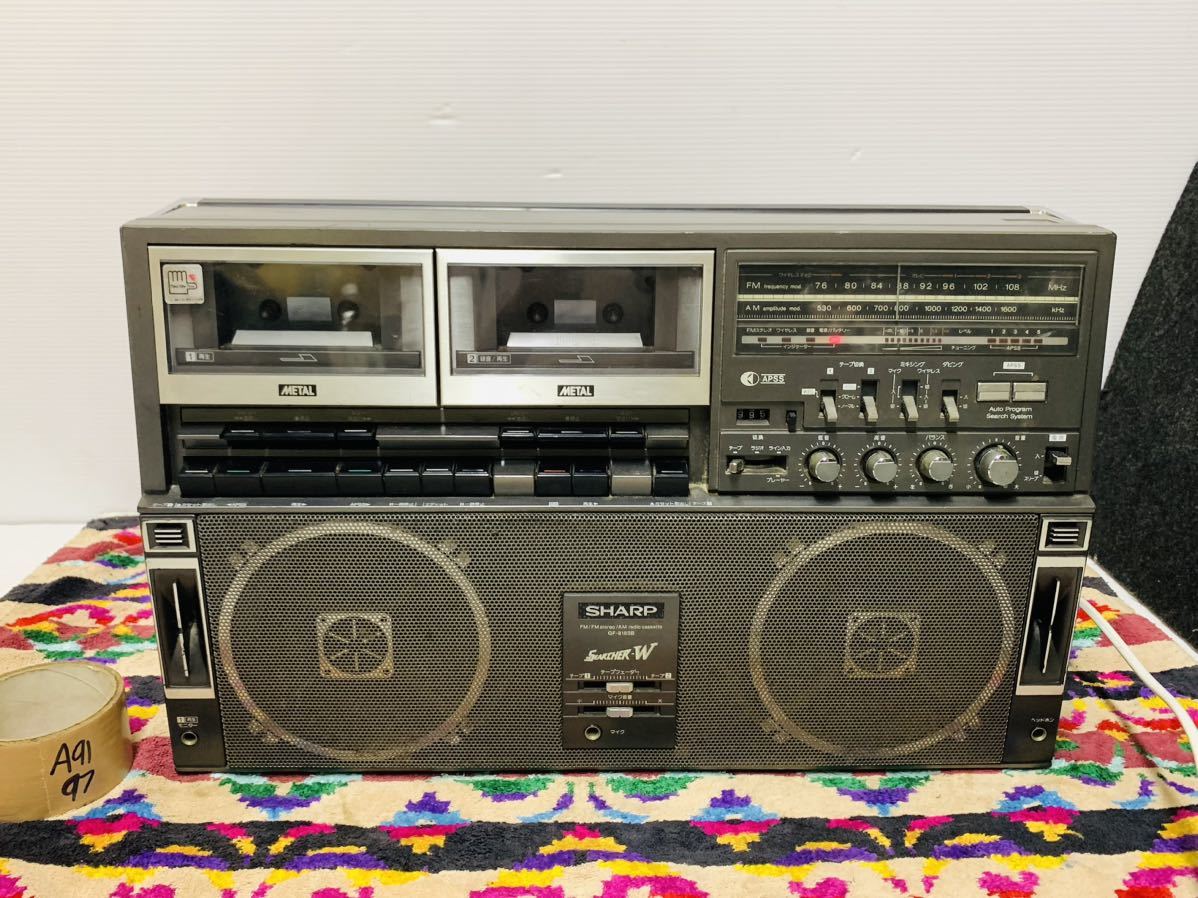SHARP シャープ GF-818SB THE SEARCHER-W 昭和レトロ ラジカセ AM⁄FM