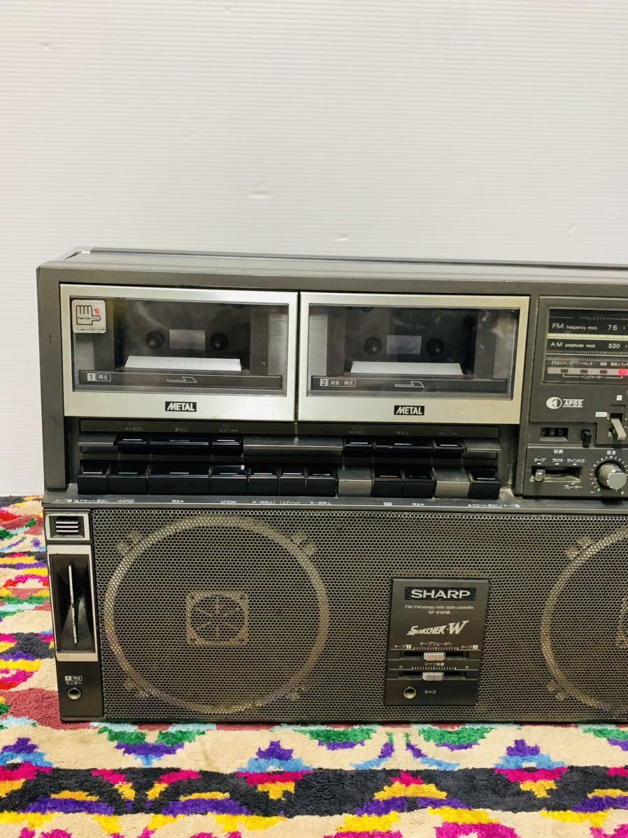 SHARP シャープ GF-818SB THE SEARCHER-W 昭和レトロ ラジカセ AM⁄FM