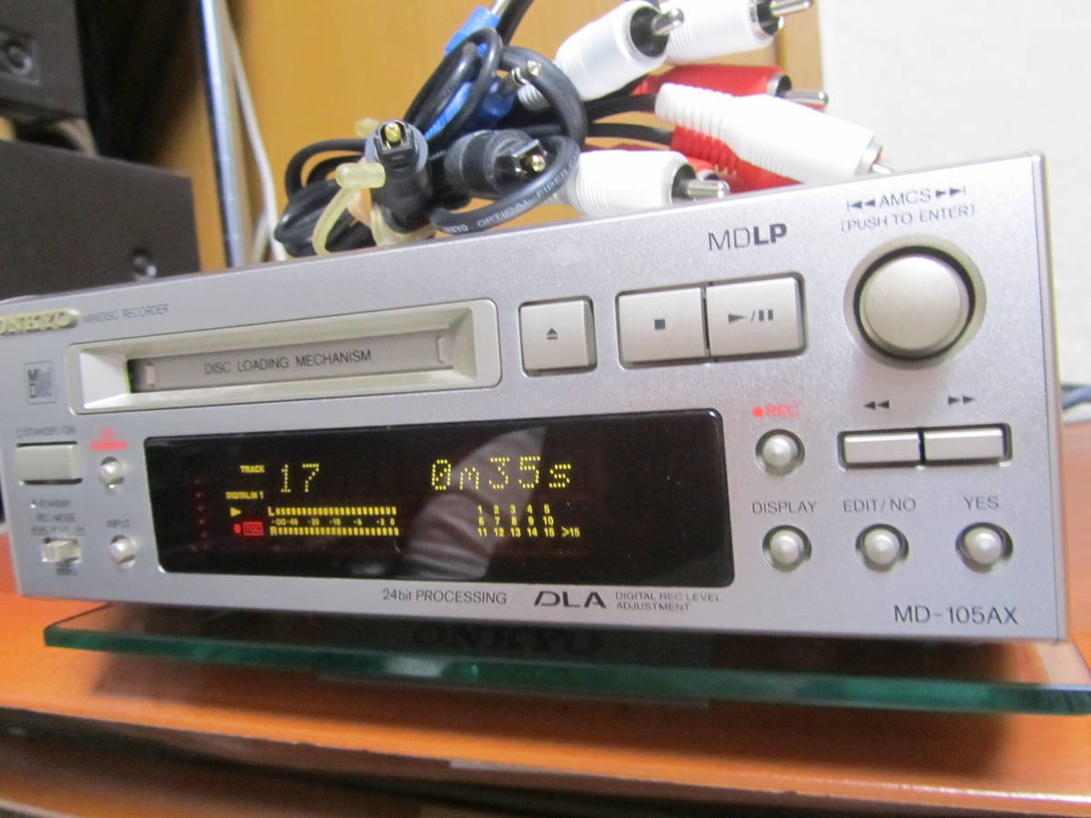 onkyo MD-105TX MDレコーダー 再生・録音OK 】 MDレコーダー ONKYO