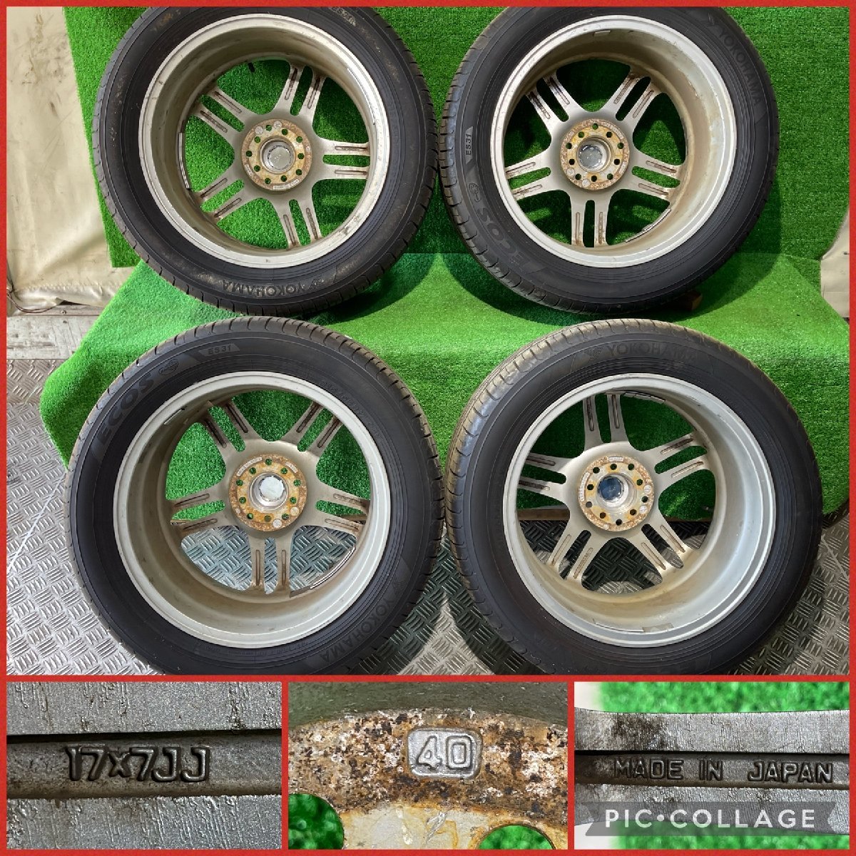 HOKUTO Racing 17インチ 7.0J +40 PCD114.3 5H【215/55R17】YOKOHAMA 