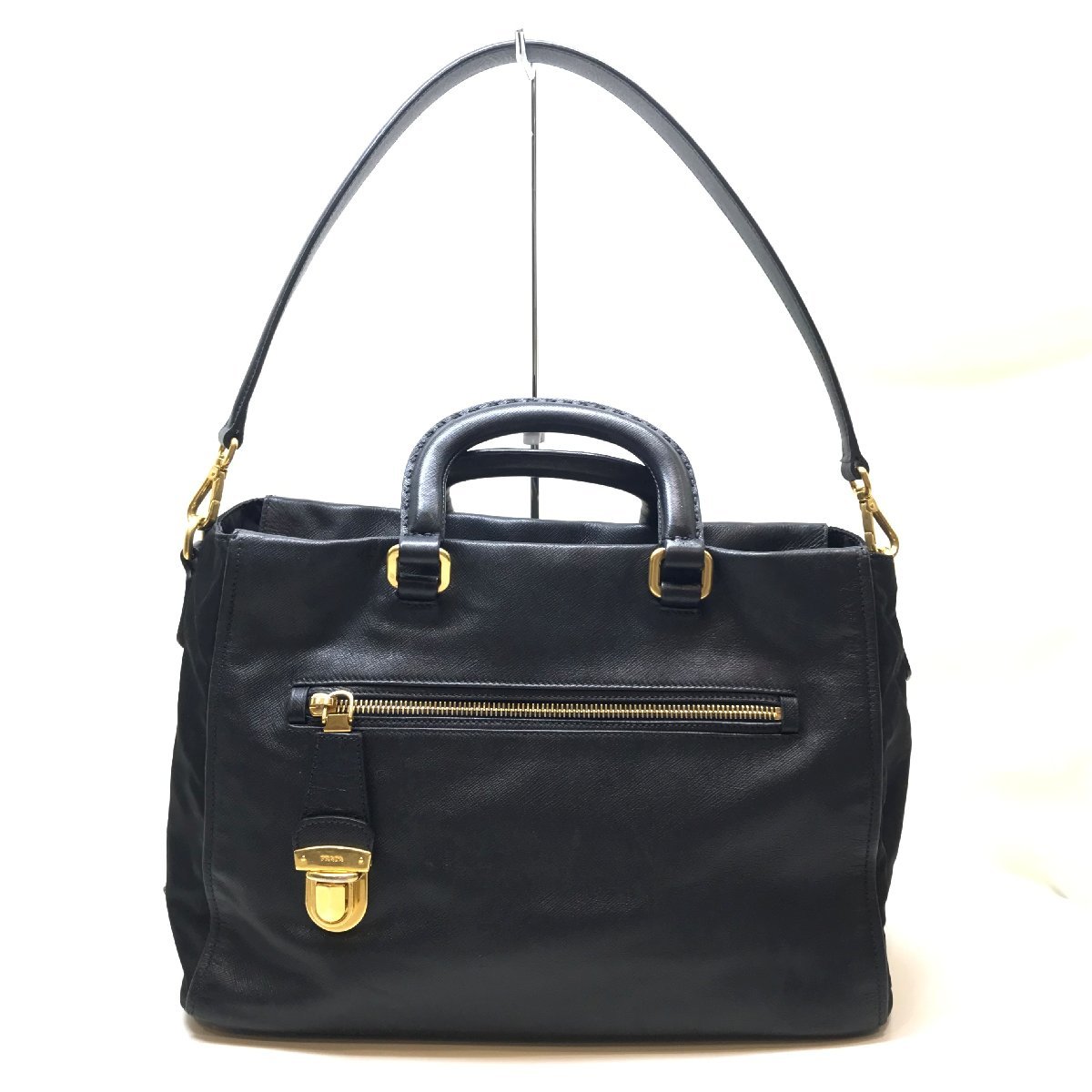 プラダ ロゴプレート ナイロン トートバッグ PRADA ナイロン (プラダ