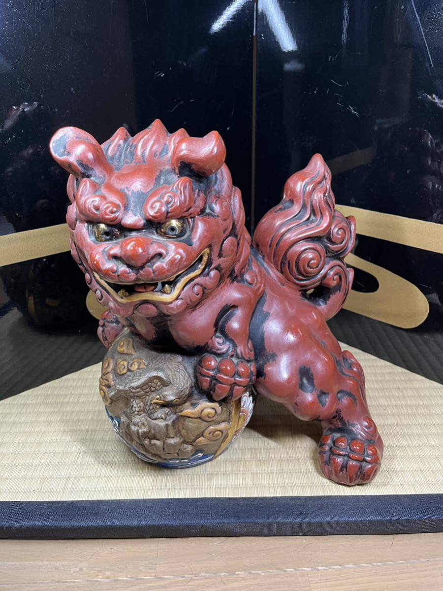 置物 | 九谷焼 玉獅子 獅子 獅子置物 風水 公式通販 金彩 シーサー