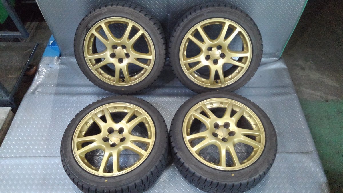 【正規品，品質保証】 GDB インプレッサ C型 WRX/STi 純正 タイヤ ホイール４本 17X7.5J+53 ５穴 PCD100 ハブ径約5.5(純正品)｜売買されたオークション情報、yahooの商品情報をアーカイブ公開 - オークファン 5穴