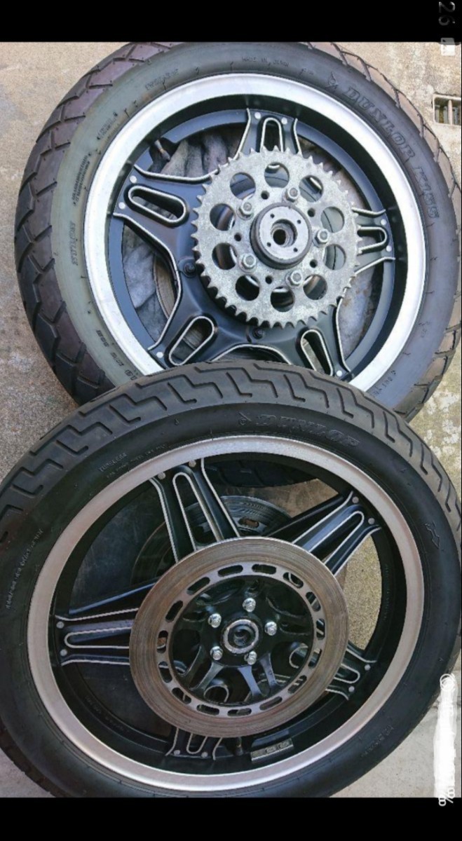 ホンダ CB750F RC04 純正 裏コムスター ホイール タイヤ セット 