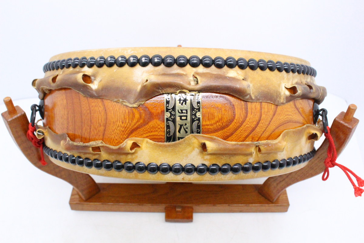 ト足】宮本卯之助 平太鼓 【専用台座 撥 収納ケース付き】(皮直径 39㎝)