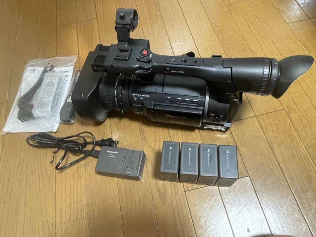 パナソニック 業務用ビデオカメラ AC160A 美品 バッテリー5本付属