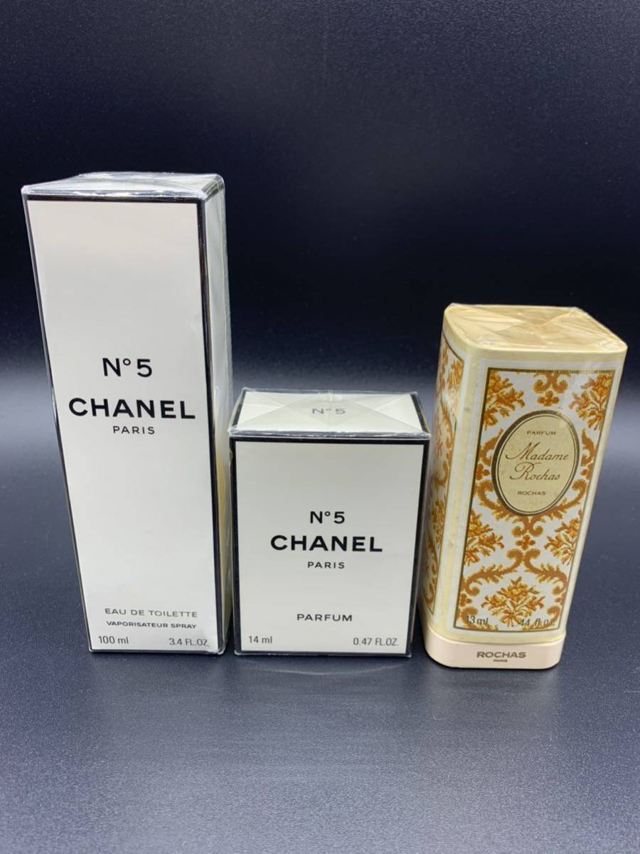 【100%新品，お得】 &times;３ ＣＨＡＮＥＬ シャネル NO5 オードトワレ EDT 香水 100ml 14ml＋ ROCHAS マダム ロシャス パルファン ド トワレ 13ml(シャネル)｜売買されたオークション情報、yahooの商品情報をアーカイブ公 シャネル