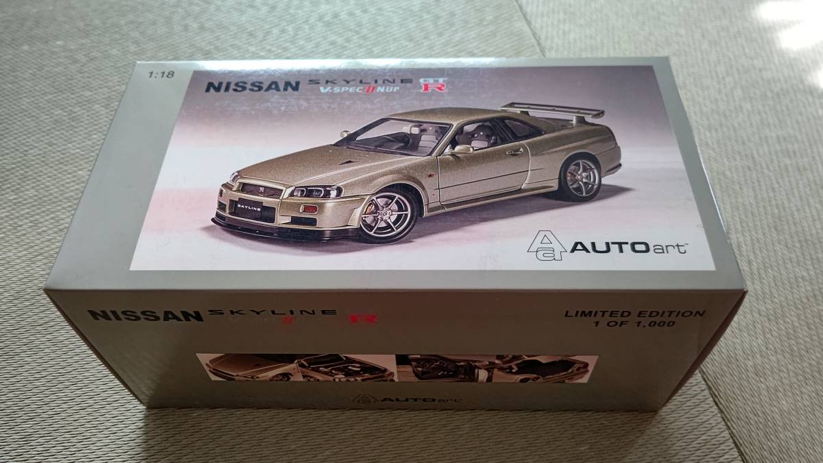 Autoart 1/18 BNR34 スカイライン GT-R V-Spec2 Nur ミレニアム