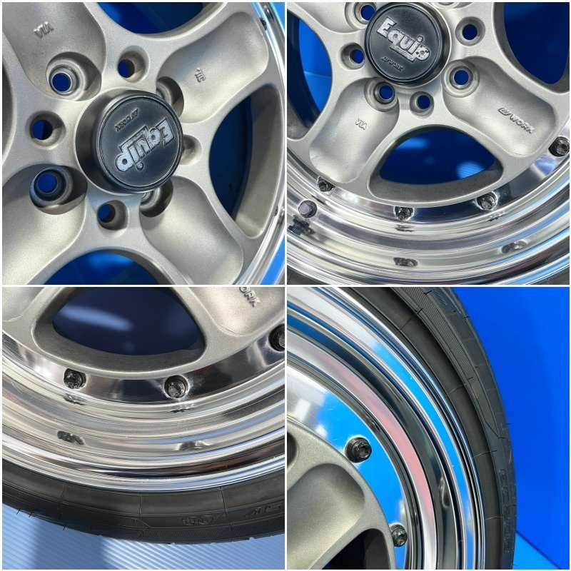 希少 深リム】WORK Equip 40 15インチ 8J+35 8.5J+39 4H100 195/55R15 