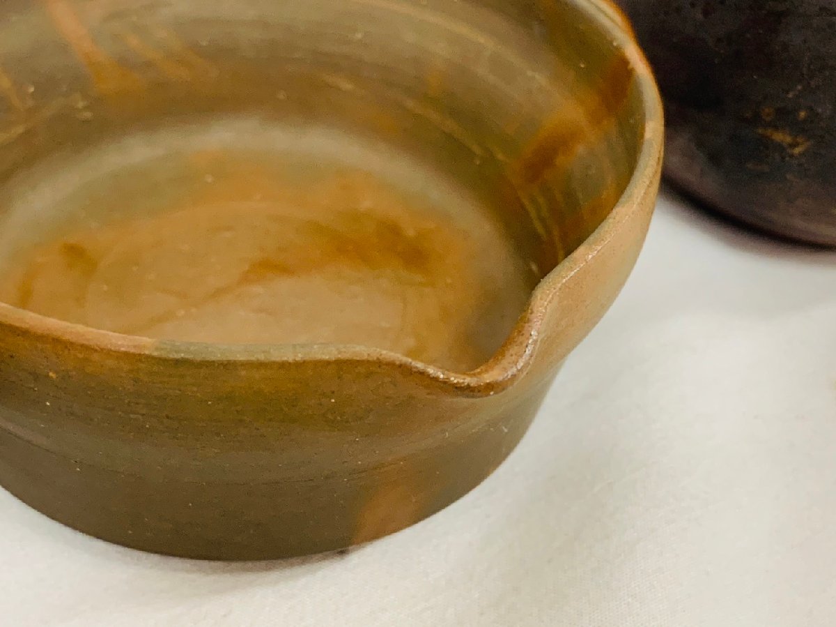 1円スタート】骨董 備前 湯冷し まとめて 五客 在銘 茶器 煎茶道具 茶道具