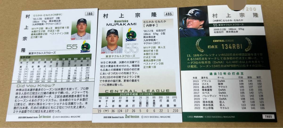 BBM 村上宗隆 ウルトラシークレット 2022 1st ヤクルト 【公式通販】