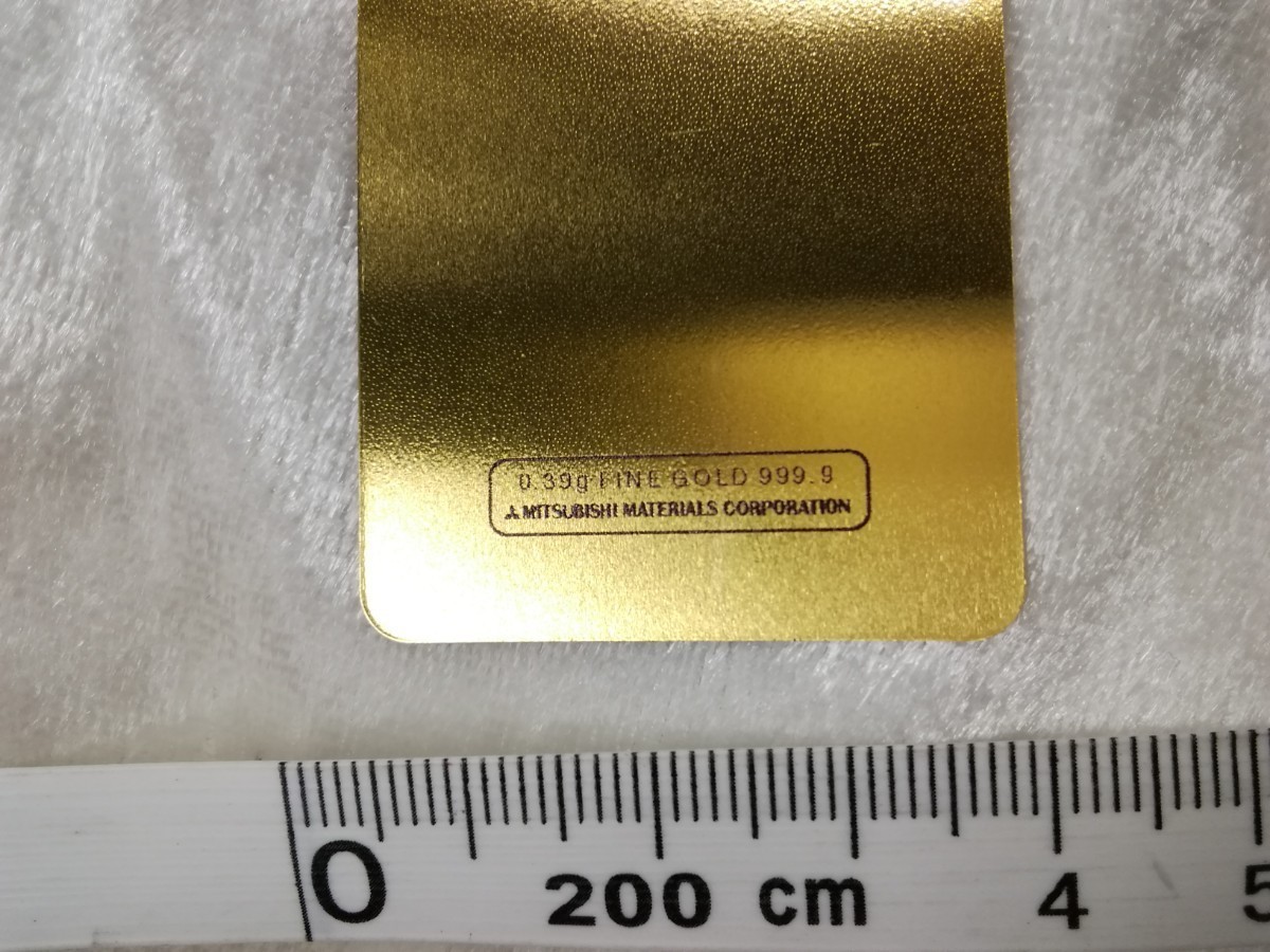 純金カード 三菱マテリアル 純金 しおり 和花文様 カード ゴールド
