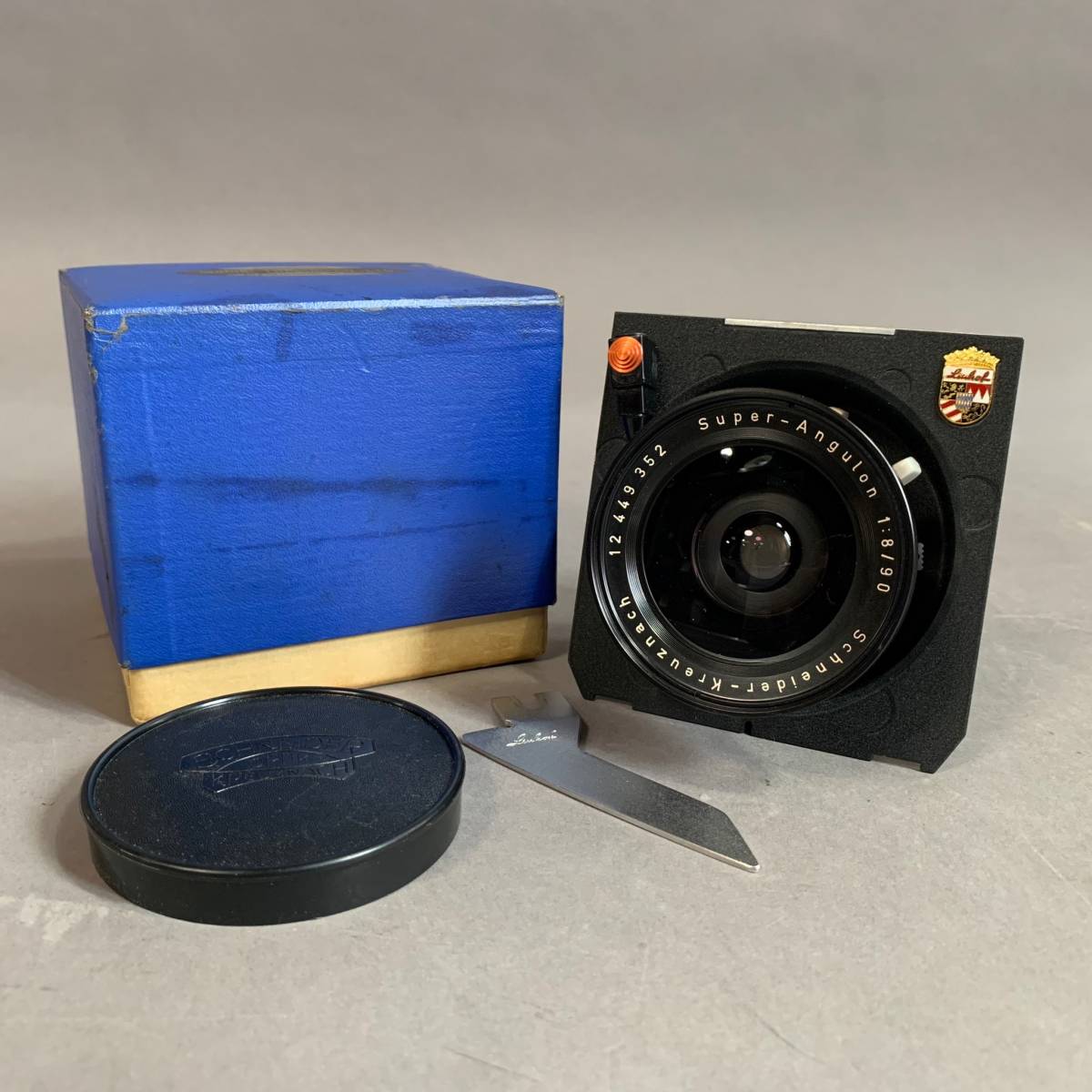 MS87 Schneider Kreuznach シュナイダークロイツナッハ Super-Angulon 1:8/90mm Linhof リンホフ 凹みボード 大判カメラ用レンズ