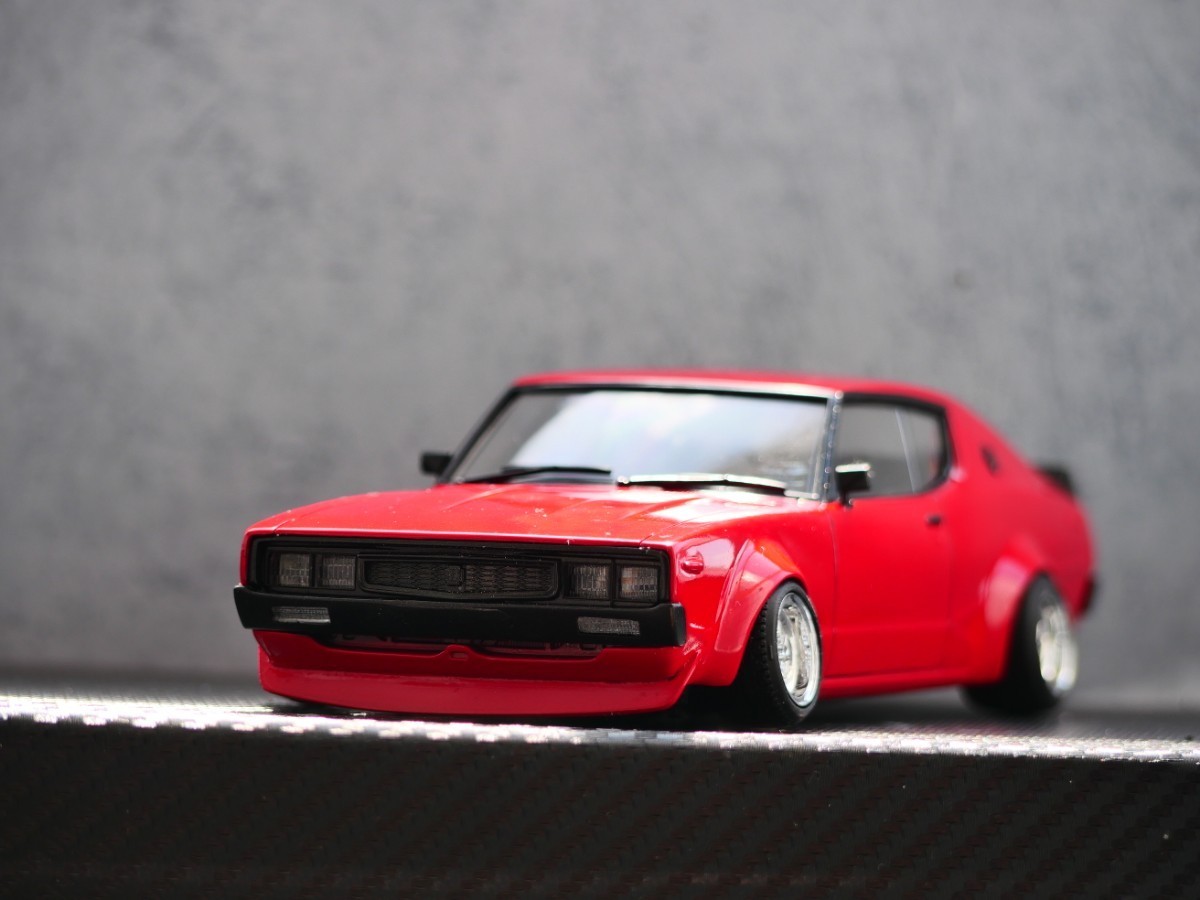 アオシマ 日産 スカイライン2000GT 2ドアHT ケンメリ 角4灯 カリーナ 