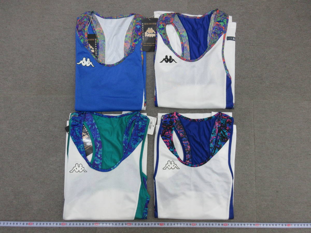 M【9-2】□6 スポーツ店在庫品 Kappa カッパ ランニングシャツ メンズ Lサイズ 4点まとめて 未使用長期保管品 / 陸上ウェア