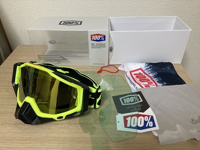 187 オフロード モトクロス ゴーグル イエロー・ブラック FOX 100％ SCOTT