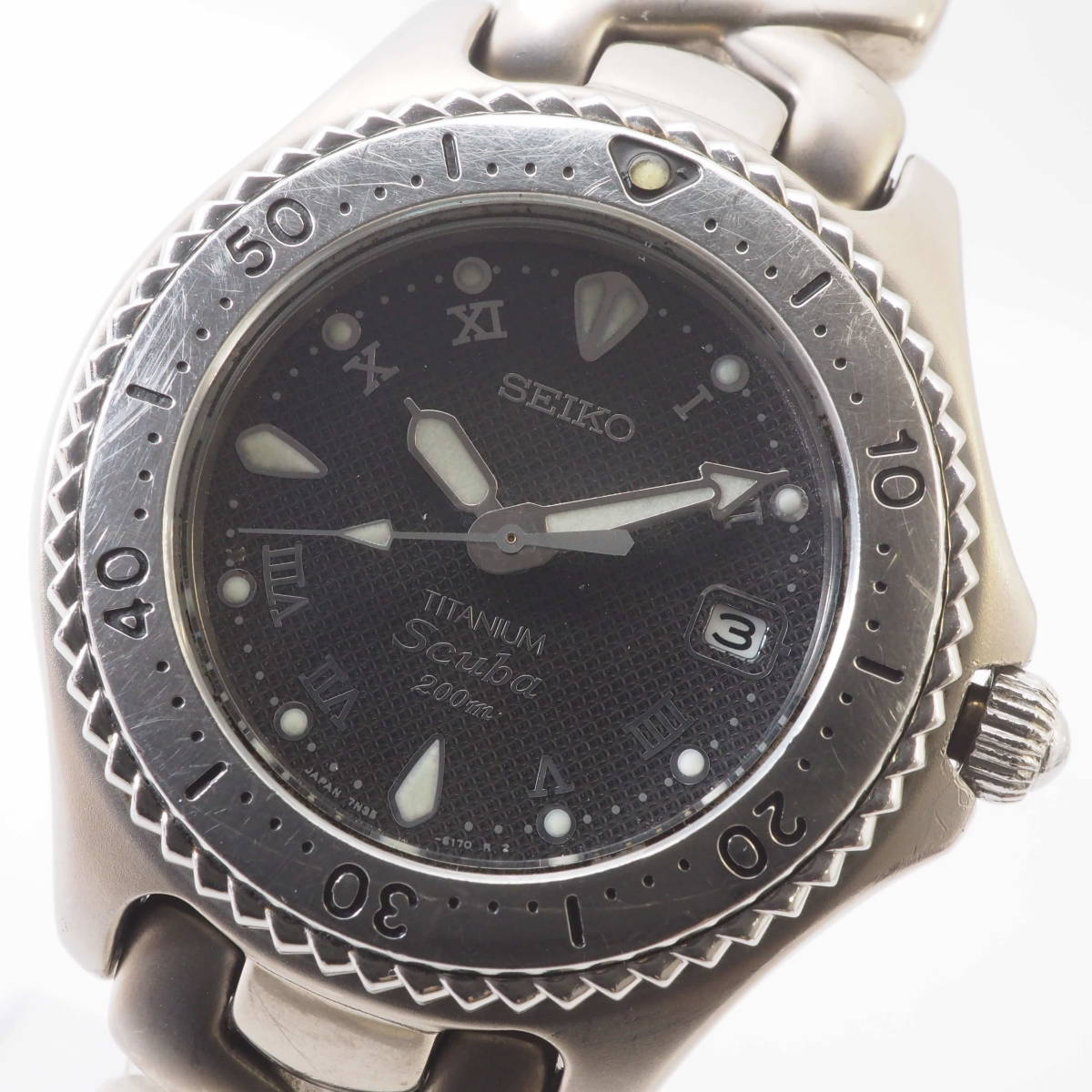 セイコー スキューバ 7N35-6140 A0 SEIKO SCUBA TITANIUM 200m チタン