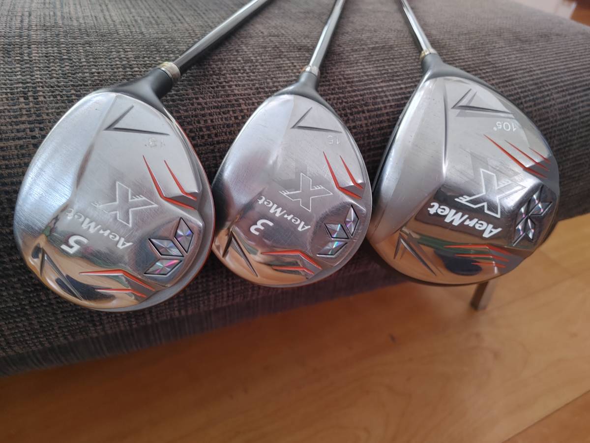 ROOTルーツアーメットX　シャフトR　3本セット　1W、3W、5W