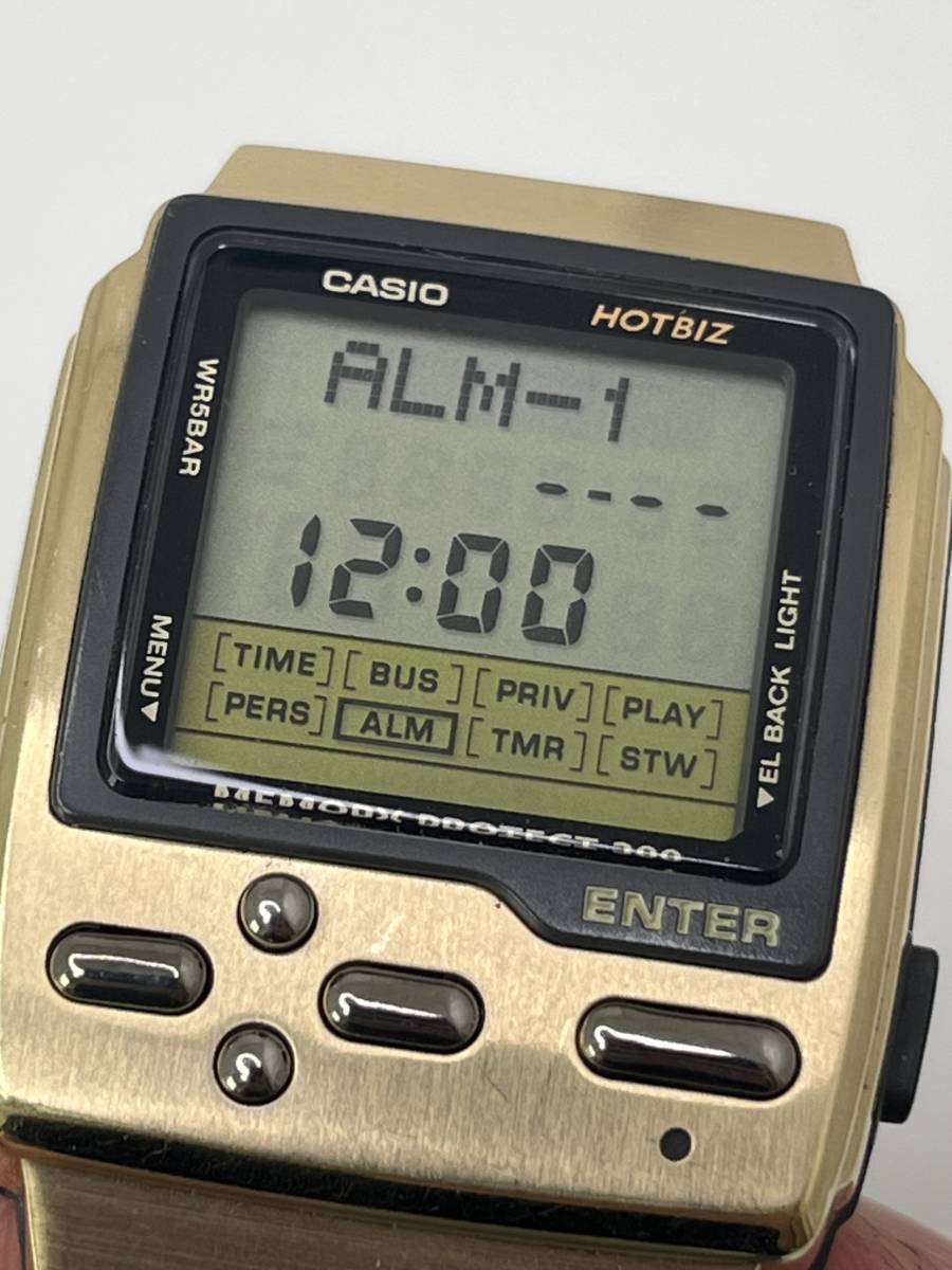 M69 CASIO カシオ データバンク HOTBIZ DB-2000 電池交換済み ゴールド 