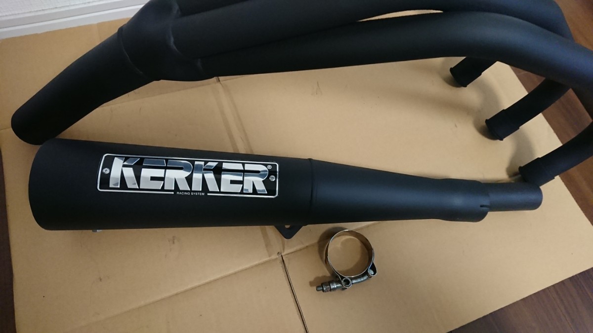 カワサキ ZRX400用 KERKER メガホンマフラー スチール製 集合管