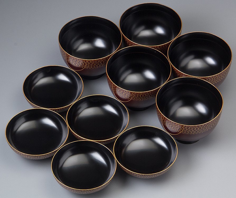 象彦 吸物椀 武蔵野椀 平安象彦 漆器 平安 共箱 5客 |
