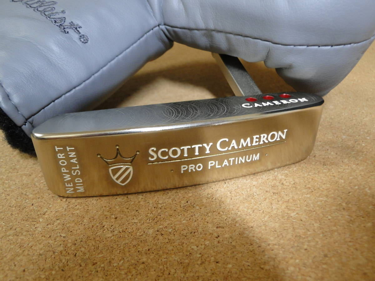 （K230033）【未使用】 タイトリスト スコッティキャメロン NEW PORT MID SLANT PRO PLATINUM（ニューポート SCOTTY CAMERON）