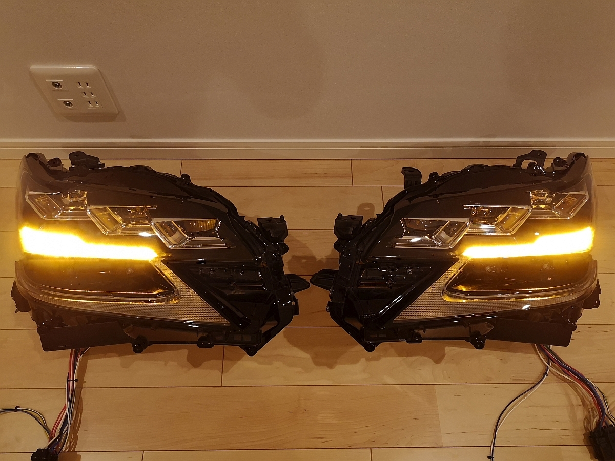 ☆前期型へカプラーオン接続☆ レクサス GS 後期 純正 3眼 LED ヘッド 