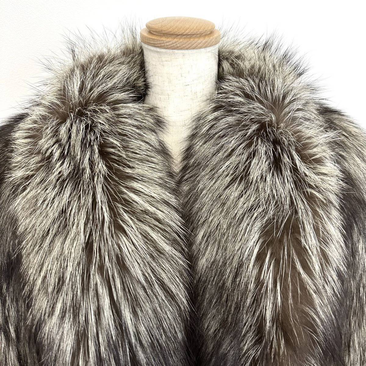 金サガSAGA FOX ブルーフォックス 毛皮コート ハーフコート 11号 【貂