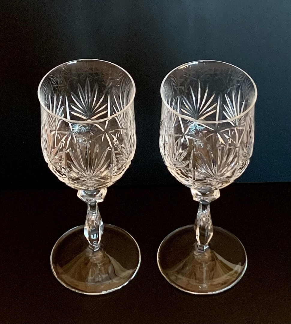  CRYSTAL カットクリスタルグラス 2個セット HOYA カットクリスタルワイングラス 2個セット HOYA クリスタル ワイン