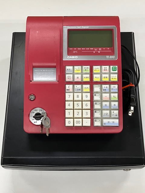 ☆【送料無料！】CASIO カシオ電子レジスター TE-300 レッド