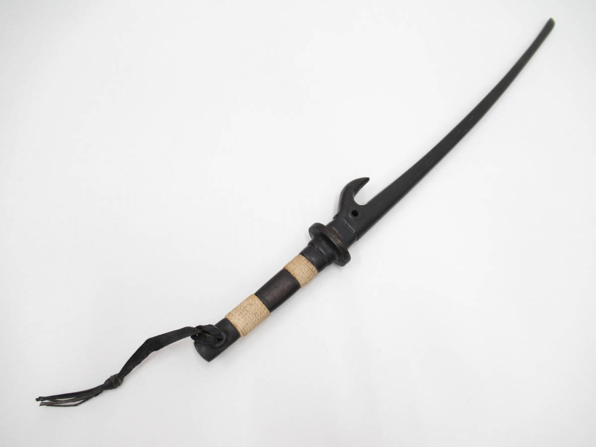 骨董 アンティーク 十手 兜割 銅製 古道具 武具 武器 全長45cm 重量 
