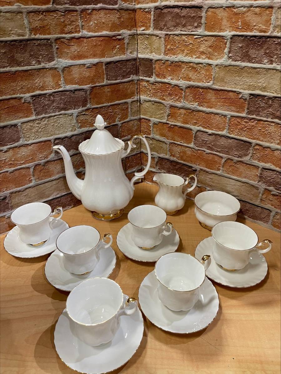 ROYAL ALBERT ロイヤルアルバート ティーセット/未使用品/経年自宅保管
