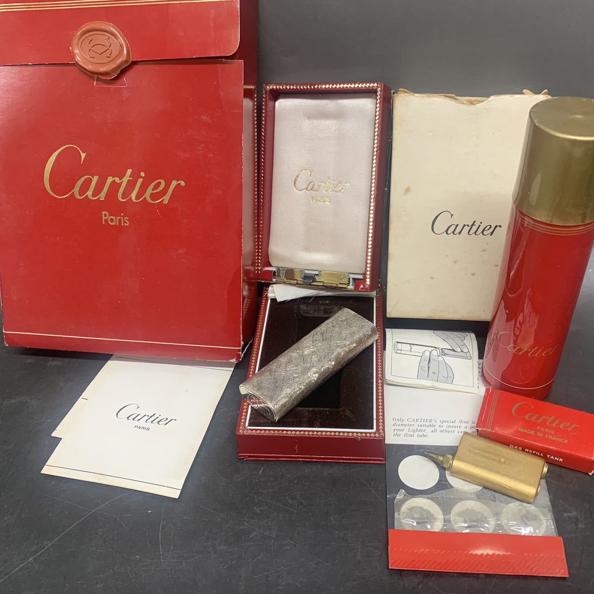 美品 カルティエ Cartier ライター 着火確認 箱入り付属品付き / 現状渡し