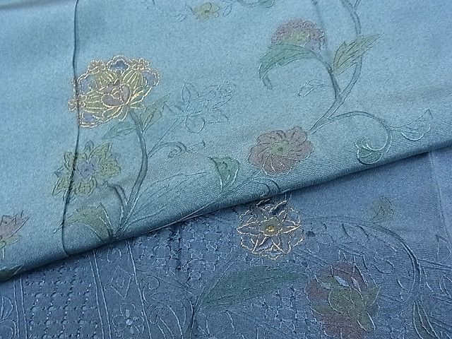 平和屋-こころ店□訪問着 中国三大刺繍 スワトウ刺繍 汕頭刺繍 更紗花