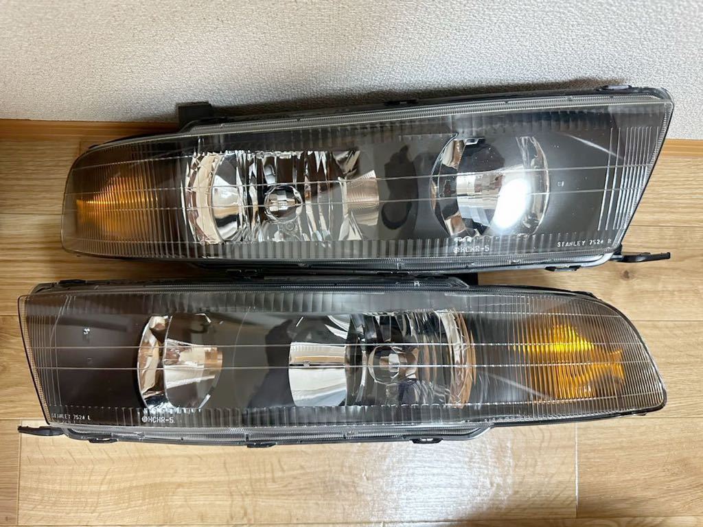 三菱 ギャラン RV-4 (EA1A) ヘッドライト 左右セット 美品】三菱 ギャラン レグナム 純正ヘッドライト左右セット VR-4 EC5A