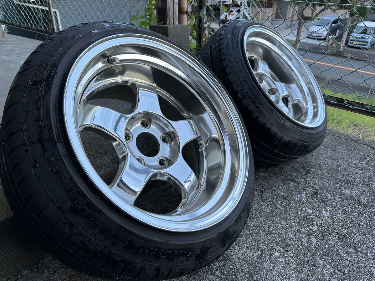 廃盤 美品 ワークマイスター S1 2P 16 5穴 114.3 9.5J 深リム メッキ 