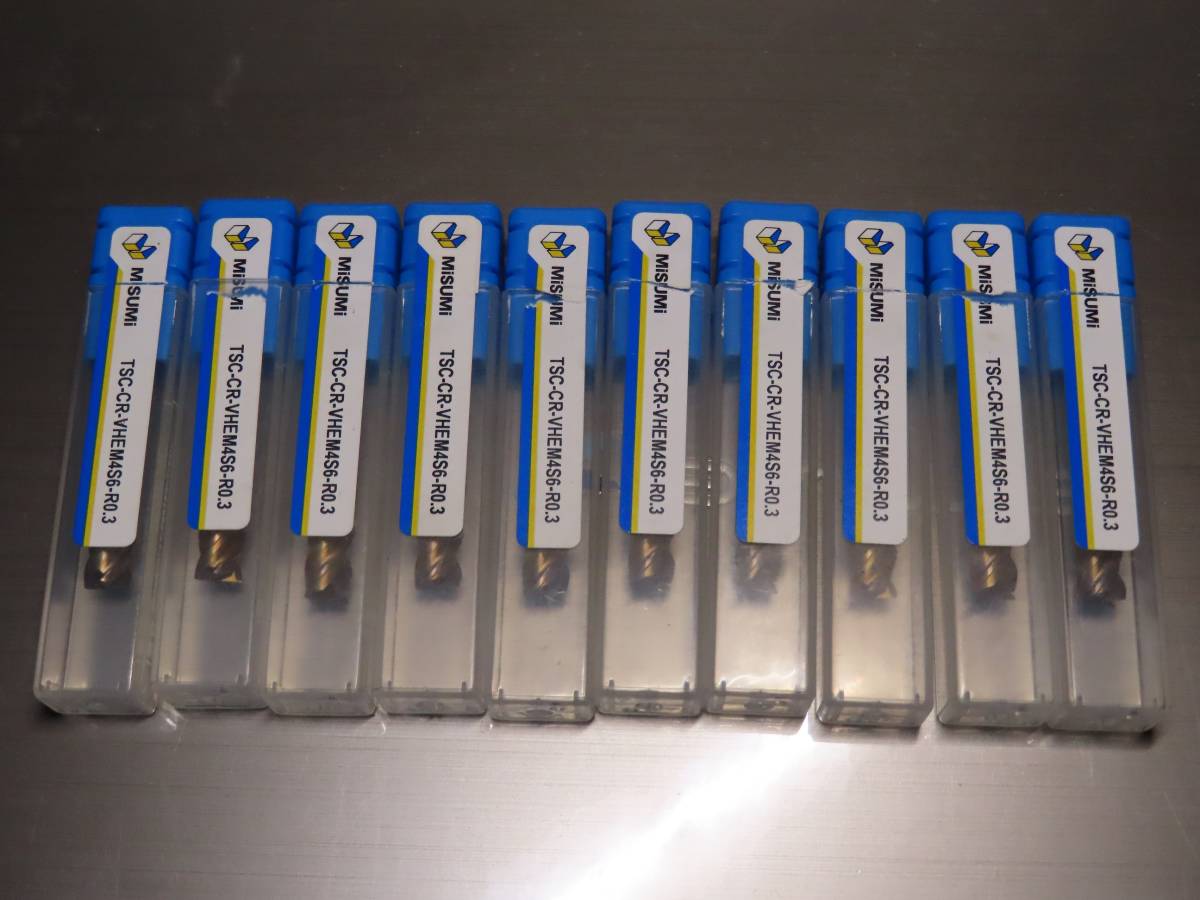 TSCシリーズ超硬不等リード4枚刃ラジアスエンドミルM4S6　10本setはこれで最後になります。　