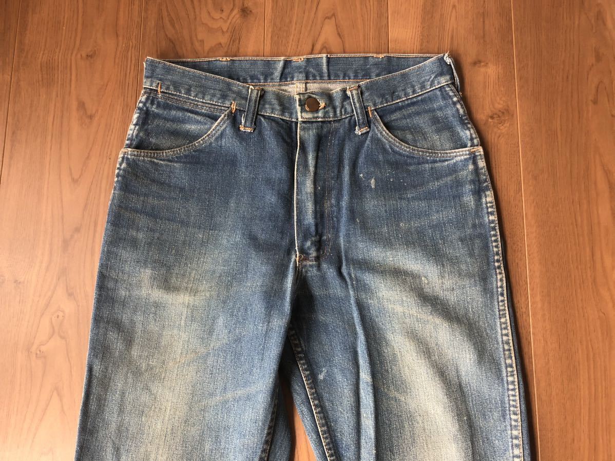 70s Wrangler USA製 フレア デニムパンツ ペンキ w31 ビンテージ 