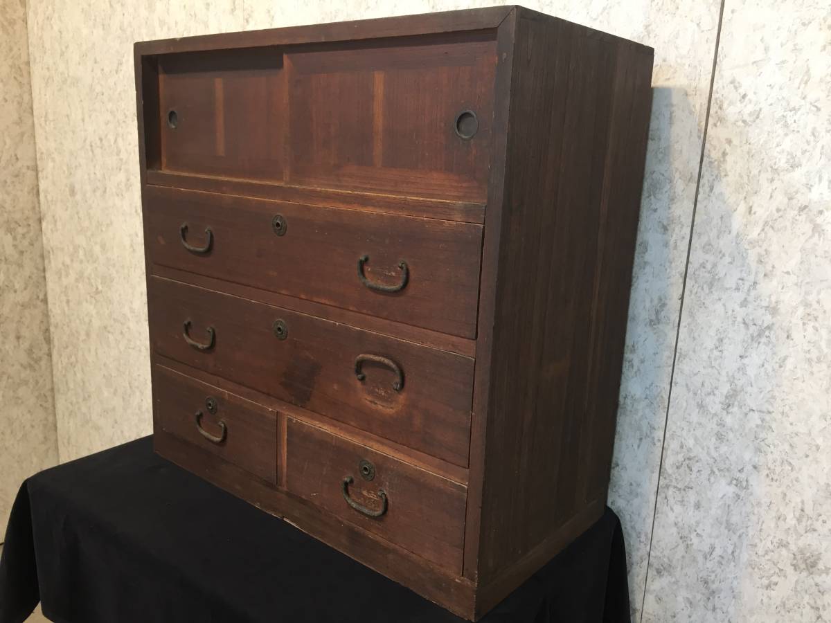 茶箪笥 』 I-9 鍵付き 収納箪笥 水屋箪笥 木製棚 飾り棚 収納箪笥 食器