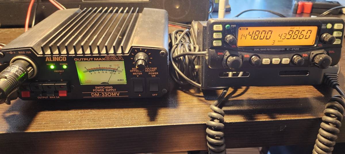 ICOM IC-2720D モービルアンテナ等車載用フルセット　机上用電源付き_2