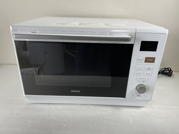 【お買い得，人気SALE】 山善 オーブンレンジ MRK-F250TSV W 2021年製 み フラット庫内 自動メニュー19種搭載 角皿付き スチームオーブン(スチームオーブンレンジ)｜売買されたオークション情報、yahooの商品情報をアーカ スチームオーブンレンジ