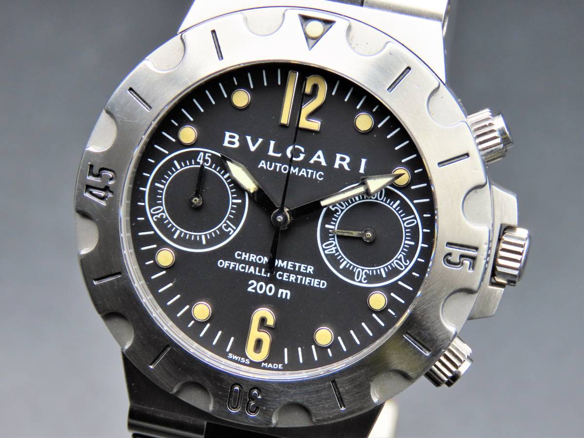BVLGARI ブルガリ SCB38S ディアゴノ スクーバ クロノグラフ 自動巻き 