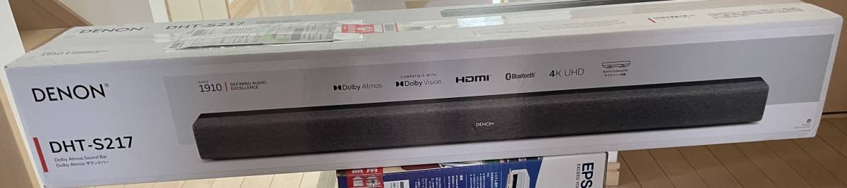 新品未開封 【DENON】デノン DHT-S217-K ブラック サウンドバー 新品未開封☆23年9月購入 メーカー1年保証