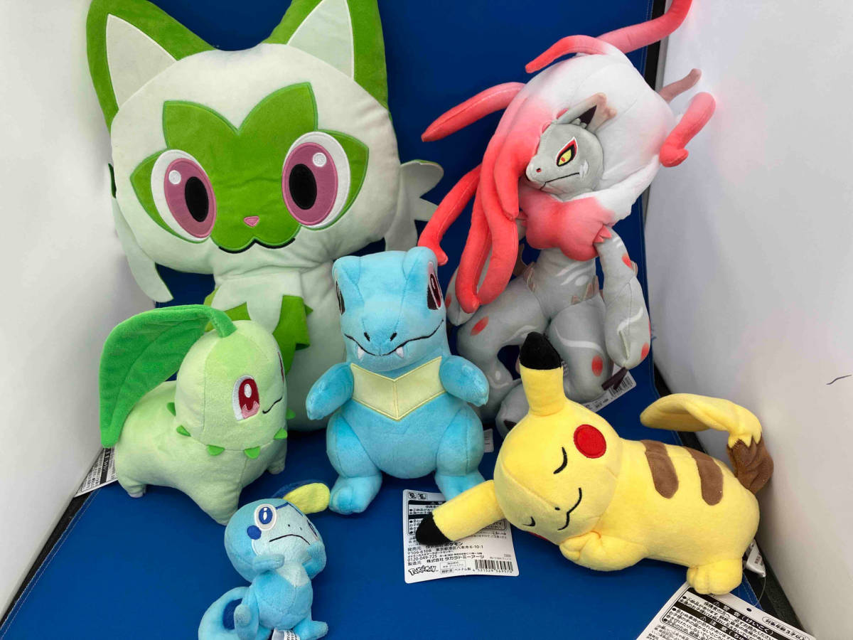 ポケットモンスター　ポケモン　ぬいぐるみ　まとめ売り　セット　ピカチュウ　ワニノコ　チコリータ　ヒスイゾロアーク　ニャオハ