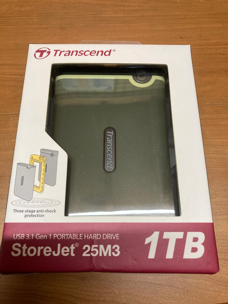 [未使用]ポータブルHDD 1TB　Transcend _1